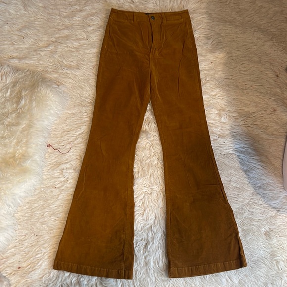 Forever 21 stretch bell flare corduroy pants size M - Picture 1 of 6